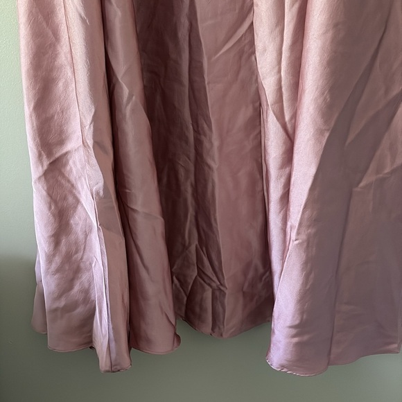 New Lulus Real Romantic Light Rose Satin Strapless Maxi Dress Size S - Picture 8 of 16